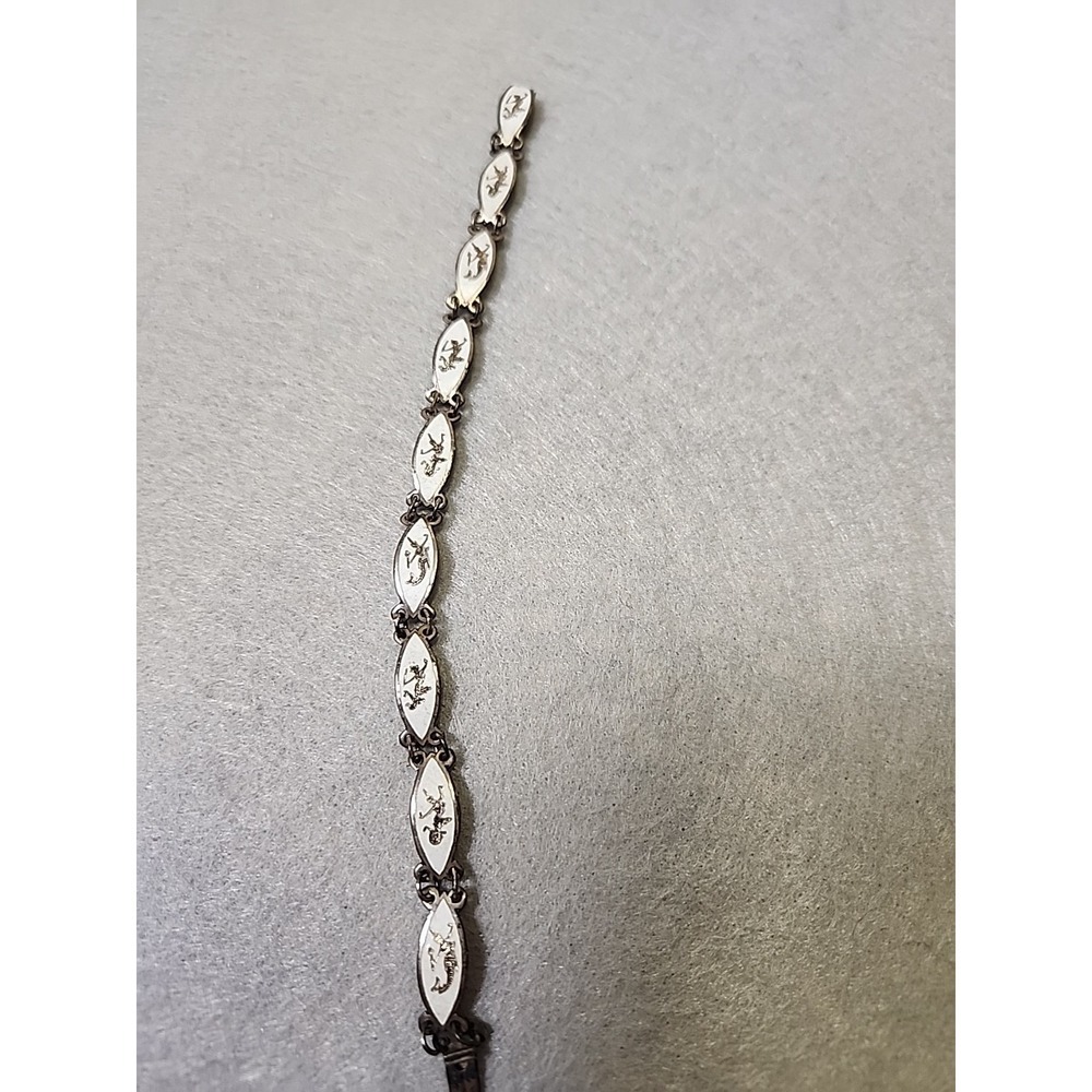 VINTAGE THAI DANCERS STERLING SILVER BRACELET SIGNED STERLING MADE IN SIAM